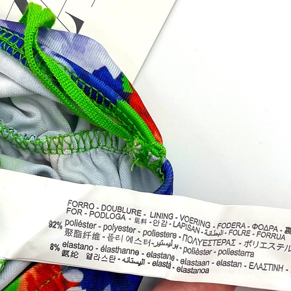 Zara Asymmetric Neckline Ruched Floral Bodysuit Blogger Fave Bold Vibrant Small - Picture 11 of 16